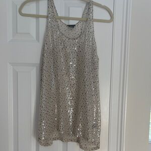 Club Monaco Silk Top with Sequins